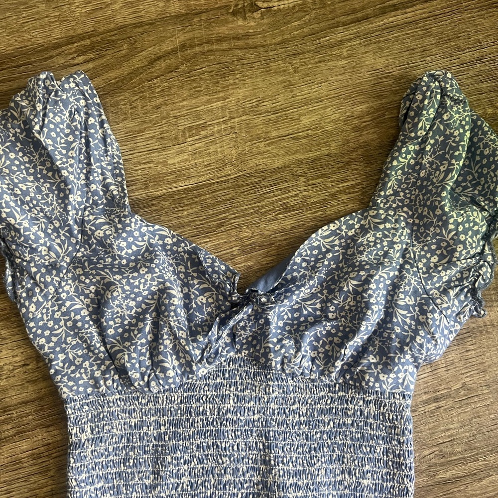 Blue Floral Women's Top